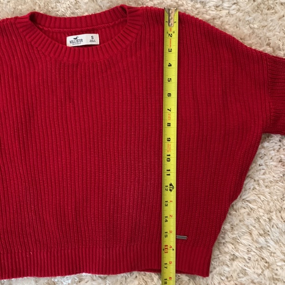 Hollister red crop sweater size S - Picture 4 of 5